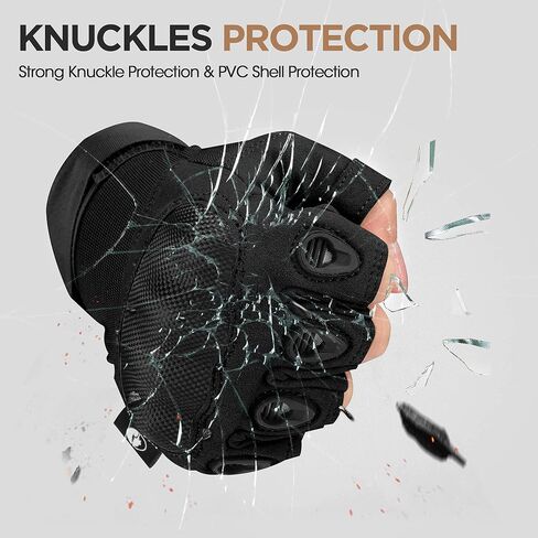 قفازات تكتيكية بدون أصابع من موسي أوك للرجال والنساء - قفازات الدراجات النارية للرماية التكتيكية والصيد وركوب الدراجات والمشي لمسافات طويلة in Kuwait