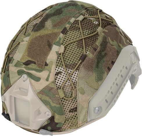 غطاء مموه للخوذة التكتيكية للخوذة السريعة بحجم M/L، معدات رماية كرات الطلاء - نايلون 500D - بدون خوذة in Kuwait
