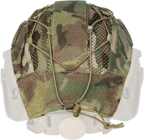 غطاء مموه للخوذة التكتيكية للخوذة السريعة بحجم M/L، معدات رماية كرات الطلاء - نايلون 500D - بدون خوذة in Kuwait