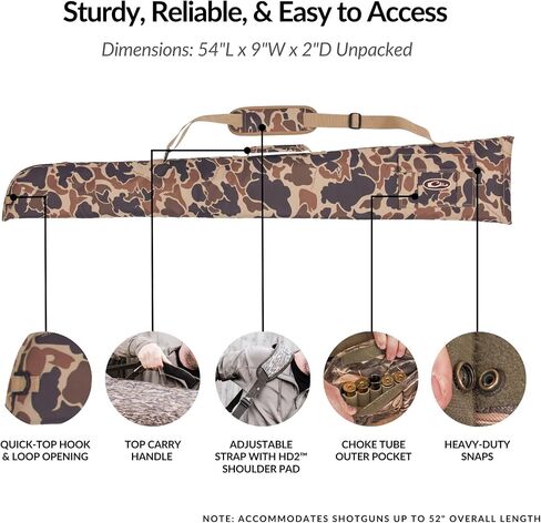 حافظة مسدس ناعمة بفتحة جانبية من Drake Waterfowl® - مقاومة للماء، حزام قابل للتعديل، جيب أنبوبي خانق - حافظة بندقية تكتيكية in Saudi Arabia