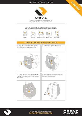 حافظة Orpaz C-Series G17 متوافقة مع حافظة Glock 17، حافظات المستوى الأول/المستوى الثاني OWB in Kuwait