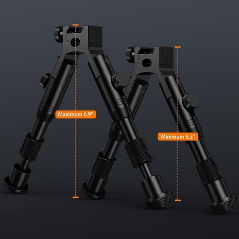 TWOD Tactical Rifle Bipods Adjustable 6-9/6.3-6.9 inch Fit Picatinny Rail with Extra Adapter in Saudi Arabia