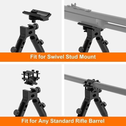 TWOD Tactical Rifle Bipods Adjustable 6-9/6.3-6.9 inch Fit Picatinny Rail with Extra Adapter in Saudi Arabia