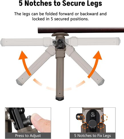 MidTen Sling Swivel Stud Bipod for Rifle - Hunting and Shooting in Kuwait