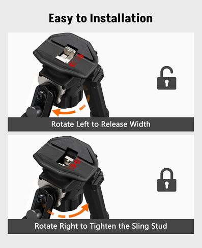 MidTen Sling Swivel Stud Bipod for Rifle - Hunting and Shooting in Kuwait