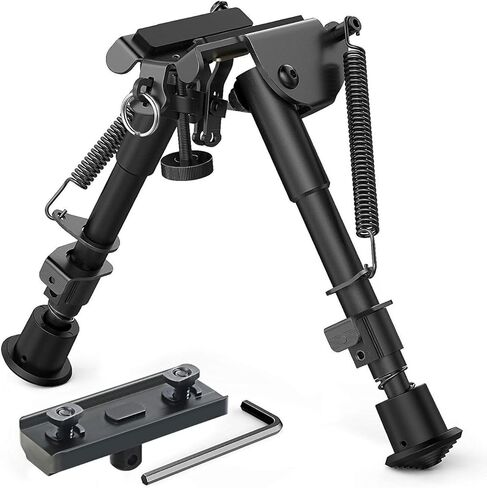 Xaegistac Rifle Bipod قابل للتعديل 6-9 بوصة Bipods مع محول سريع التحرير لسكة القفل M، خفيف الوزن ومستقر للصيد والرماية in Kuwait