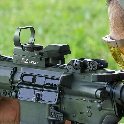 EZshoot منظار رؤية منعكس بنقطة حمراء وخضراء، 4 شبكيات بصرية ثلاثية الأبعاد قابلة للتعديل مع حامل السكك الحديدية 20 مم in Kuwait