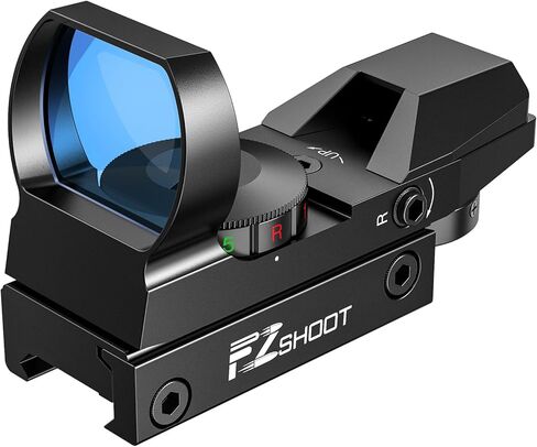 EZshoot منظار رؤية منعكس بنقطة حمراء وخضراء، 4 شبكيات بصرية ثلاثية الأبعاد قابلة للتعديل مع حامل السكك الحديدية 20 مم in Kuwait