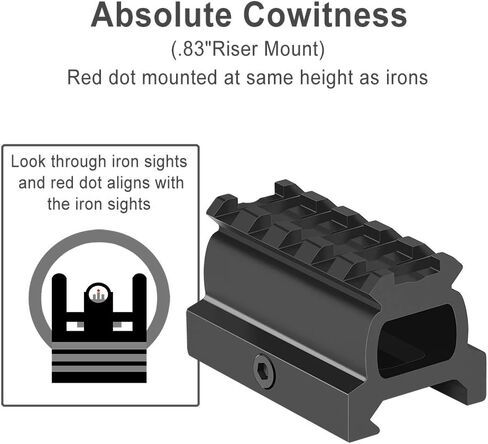 Feyachi RDS-22 2 MOA Red Dot Sight نطاق النقطة الحمراء المدمجة 1 × 22 مم، يمكن اختياره مع 5 فتحات 0.83 بوصة حامل الناهض in Kuwait