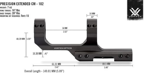 Vortex Optics Sport Cantilever Riflescope Mounts - متوافق مع Picatinny، خيارات متعددة الحجم والإزاحة - ضمان غير محدود وغير مشروط in Saudi Arabia