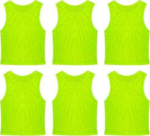 6 Pack Pinnies Team Practice Vests for Child Youth Teen Adult, Mesh Scrimmage Jersey for Soccer Football Basketball in Saudi Arabia