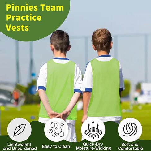 6 Pack Pinnies Team Practice Vests for Child Youth Teen Adult, Mesh Scrimmage Jersey for Soccer Football Basketball in Saudi Arabia