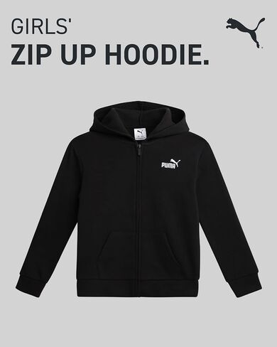 PUMA Active Girls Zip Up Hoodie - Lightweight Soft Fleece Hooded Girls Sweatshirt Kids Youth Hoodies for Teen Girls (7-16) in Saudi Arabia