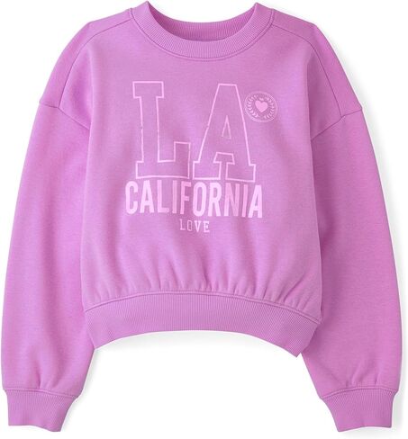 The Children's Place girls Active Long Sleeve Embellished Winter Warm Sweatshirt in Saudi Arabia
