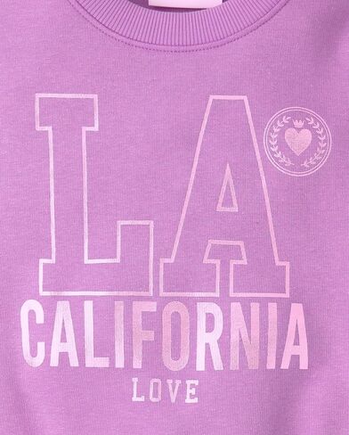 The Children's Place girls Active Long Sleeve Embellished Winter Warm Sweatshirt in Saudi Arabia