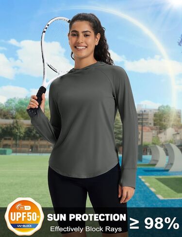 MAGCOMSEN Women's UPF 50+ Sun Protection Hoodie Long Sleeve Lightweight Quick Dry Shirt Athletic Outdoor Fishing Hiking in Saudi Arabia