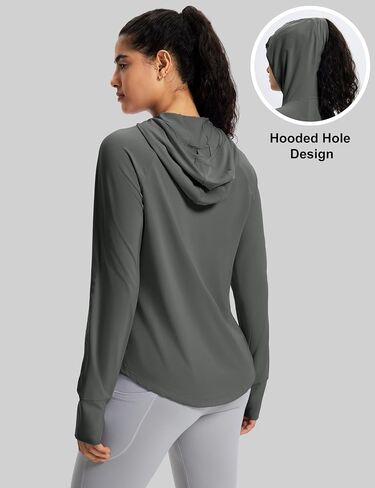 MAGCOMSEN Women's UPF 50+ Sun Protection Hoodie Long Sleeve Lightweight Quick Dry Shirt Athletic Outdoor Fishing Hiking in Saudi Arabia