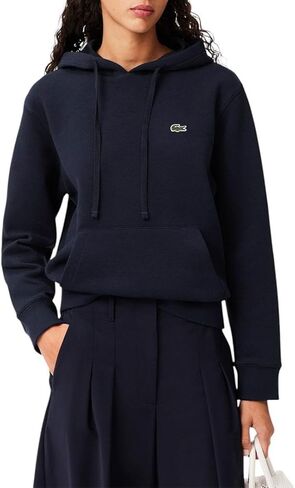 Lacoste womens Relaxed Fit Double Face Pique Hoodie in Saudi Arabia