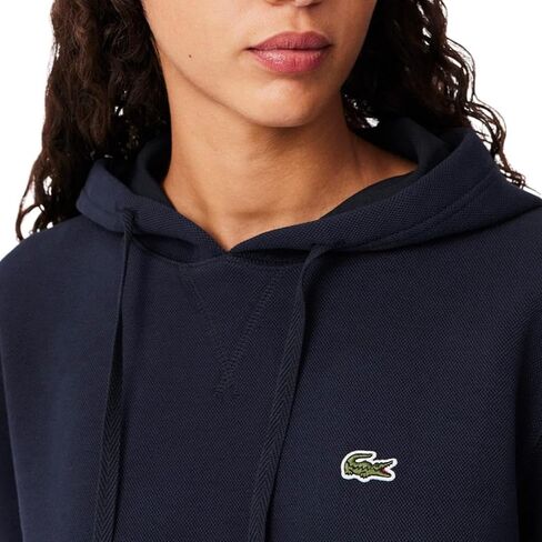 Lacoste womens Relaxed Fit Double Face Pique Hoodie in Saudi Arabia