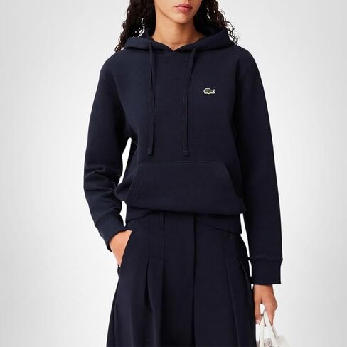 Lacoste womens Relaxed Fit Double Face Pique Hoodie in Saudi Arabia