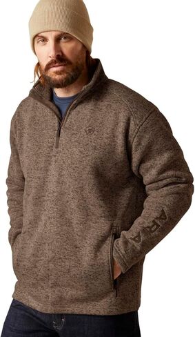 ARIAT Men's Caldwell Logo 1/4 Zip Sweater in Saudi Arabia