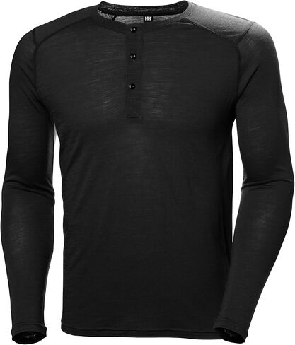 Helly-Hansen Durawool Long Sleeve Henley for Men – Stylish Thermal Top for Outdoor Activities and Casual Wear in Saudi Arabia