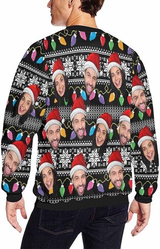 Artsadd Custom Ugly Christmas Sweater with Face Print Funny Sweatshirt Sweatshirt Hoodie for Men Women Party in Saudi Arabia