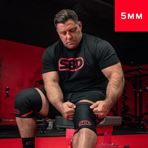 SBD 5mm Weightlifting Knee Sleeves – Dynamic Support & Flexibility for Olympic Lifts – IPF Approved, Made in Great Britain in Saudi Arabia