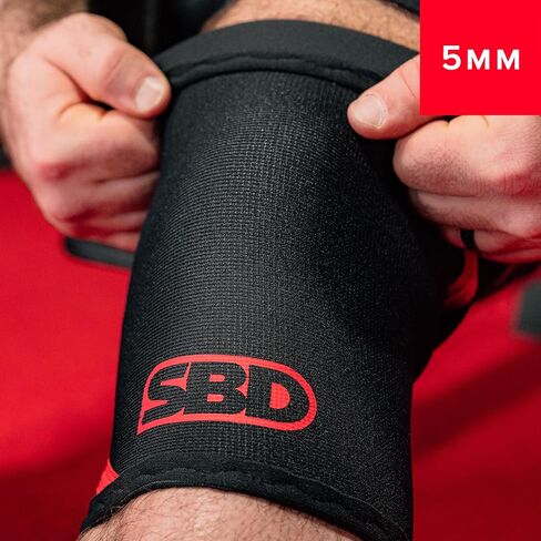 SBD 5mm Weightlifting Knee Sleeves – Dynamic Support & Flexibility for Olympic Lifts – IPF Approved, Made in Great Britain in Saudi Arabia