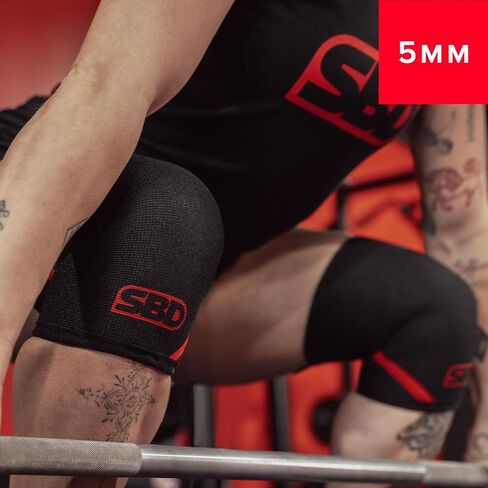 SBD 5mm Weightlifting Knee Sleeves – Dynamic Support & Flexibility for Olympic Lifts – IPF Approved, Made in Great Britain in Saudi Arabia