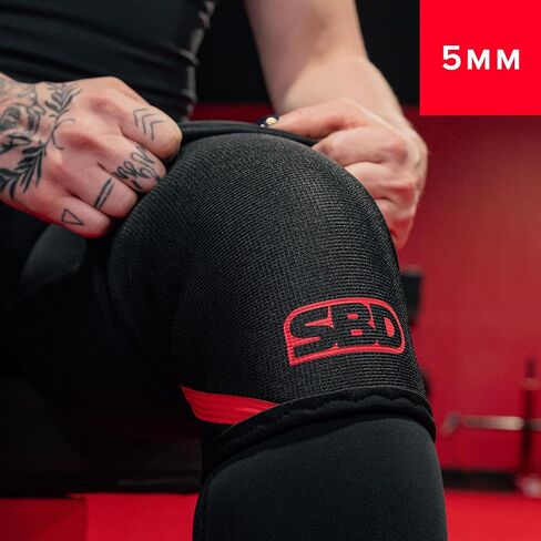 SBD 5mm Weightlifting Knee Sleeves – Dynamic Support & Flexibility for Olympic Lifts – IPF Approved, Made in Great Britain in Saudi Arabia