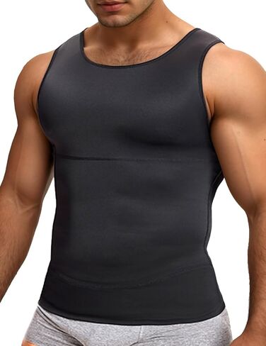 NonEcho رجل رياضي ضغط قميص التخسيس محدد شكل الجسم سترة Abs البطن الملابس الداخلية سلس أنحل ملابس داخلية in Kuwait