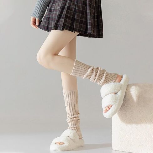 Women's Winter Knitted Crew, Mid-Calf Slouch and Warm Ribbed Socks for Cold Weather in Multiple Colors in Saudi Arabia