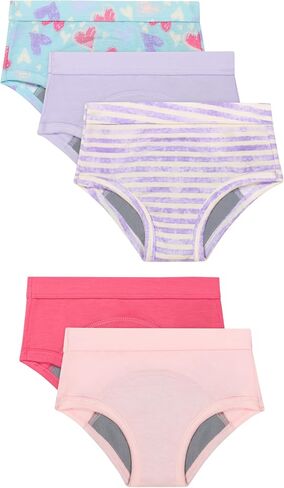 Hanes Girls' Heavy Absorbency Underwear, 5 Pairs, Cotton Toddler Potty Training Briefs, Print in Saudi Arabia