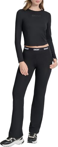 DKNY Women's Long Sleeve Cropped Compression Top in Saudi Arabia