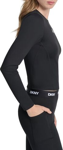 DKNY Women's Long Sleeve Cropped Compression Top in Saudi Arabia