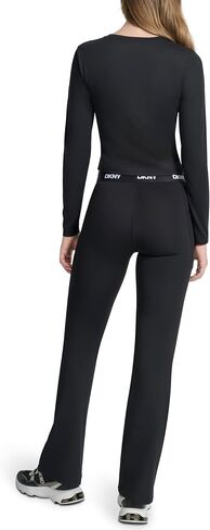 DKNY Women's Long Sleeve Cropped Compression Top in Saudi Arabia