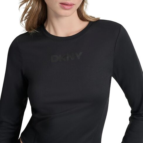 DKNY Women's Long Sleeve Cropped Compression Top in Saudi Arabia