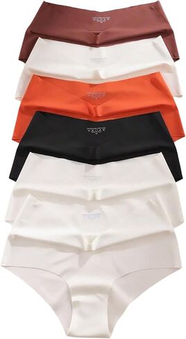 OYOANGLE Women's 6-Pack Seamless Underwear High Waist Moisture Wicking Breathable No Show Panties Briefs in Saudi Arabia