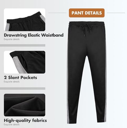 Men's Track Suits Sets Long Sleeve Full-zip Sweatsuit Athletic Jogging Gym 2 Piece Outfit in Saudi Arabia