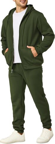 Mens Sweatsuits 2 Piece Casual Full Zip Tracksuits Zip Up Hoodie and Sweatpants Set Athletic Sweat Suits in Saudi Arabia