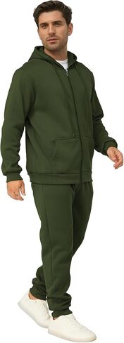 Mens Sweatsuits 2 Piece Casual Full Zip Tracksuits Zip Up Hoodie and Sweatpants Set Athletic Sweat Suits in Saudi Arabia
