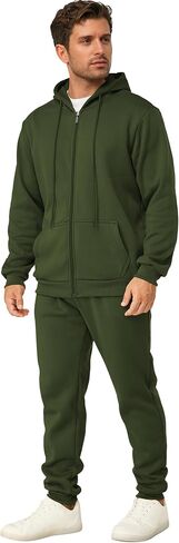 Mens Sweatsuits 2 Piece Casual Full Zip Tracksuits Zip Up Hoodie and Sweatpants Set Athletic Sweat Suits in Saudi Arabia