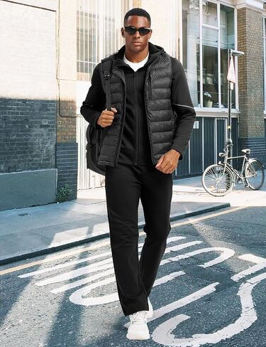 TBMPOY Men's Fleece Lined Tracksuits Hooded Sweatsuits 2 Piece Set Winter Casual Warm Up Track Suits Full Zip Outfits in Saudi Arabia