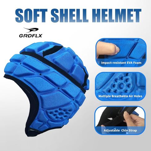 Soft Shell Flag Football Helmet Padded Rugby Helmet 7v7 Protective Headguard for Youth Kids Adults in Kuwait