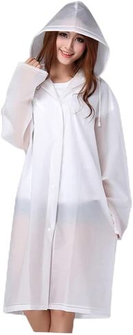 SAFIGLE Rainwear Outdoor Rain Poncho Hooded Rain Poncho Rain Jacket Hooded Ponchos Rain Ponchos for Adults Rain in Saudi Arabia