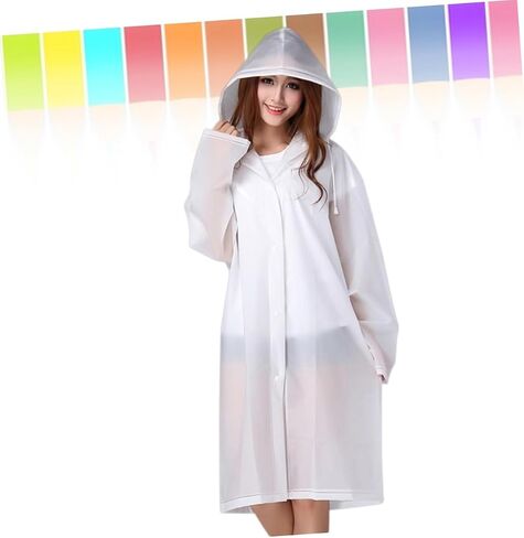 SAFIGLE Rainwear Outdoor Rain Poncho Hooded Rain Poncho Rain Jacket Hooded Ponchos Rain Ponchos for Adults Rain in Saudi Arabia