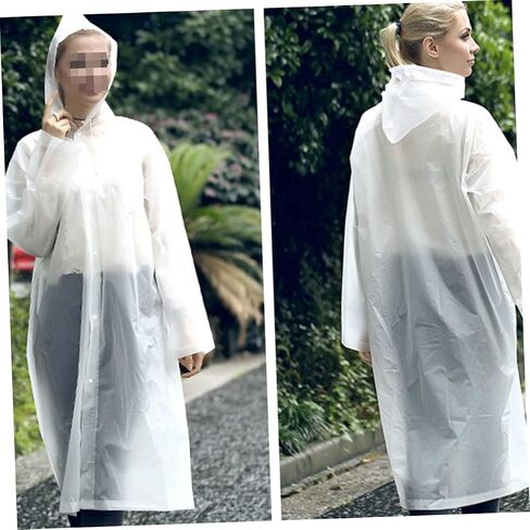 SAFIGLE Rainwear Outdoor Rain Poncho Hooded Rain Poncho Rain Jacket Hooded Ponchos Rain Ponchos for Adults Rain in Saudi Arabia
