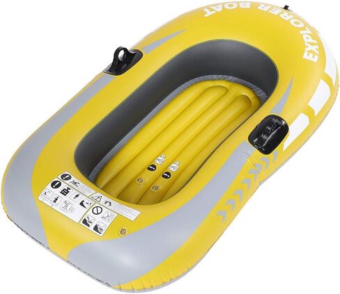 Dioche PVC Inflatable Kayak Canoe for 1 Person with Paddle Mounts, Airtight & WearResistant, 0.3mm Material, Suitable for Fishing, Drifting and Diving in Saudi Arabia