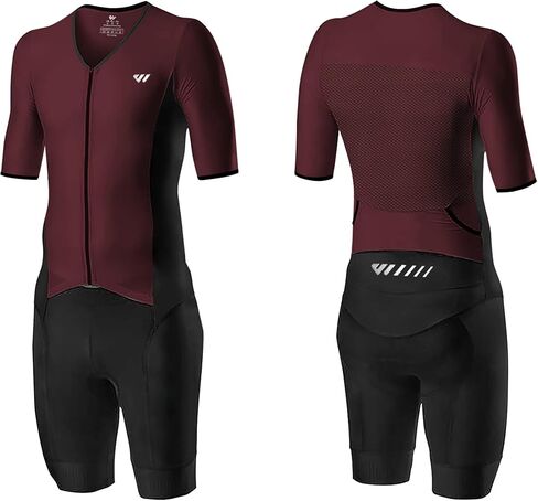 بدلة الترياتلون الرجالية من Logas بدلة Trisuit Race Skinsuit لركوب الدراجات بدلة السباحة السريعة للدراجة والسباحة in Kuwait